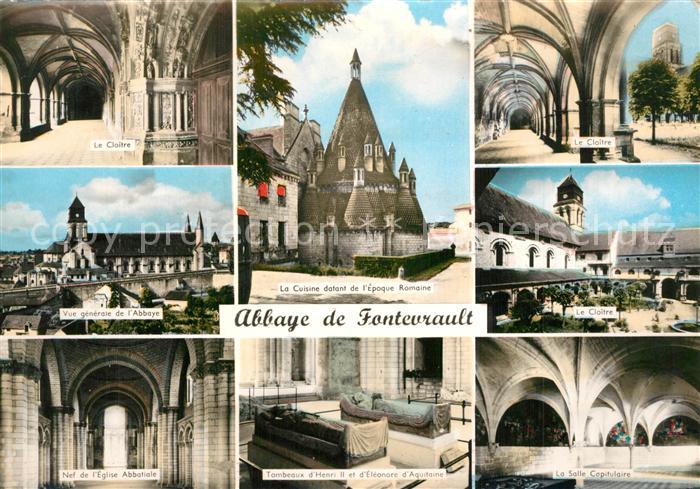 Fontevraud-l Abbaye Le Cloitre Vue generale La Cuisine datant de l’Epoque Romain