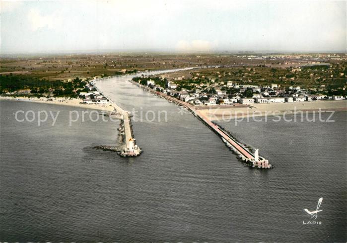 Agde Embouchure de l’Herault Vue aerienne