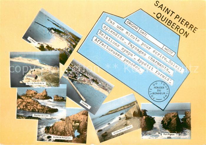 Quiberon Morbihan le Port Rocher du Lion Arche de Kergroix Arche de Port Blanc L