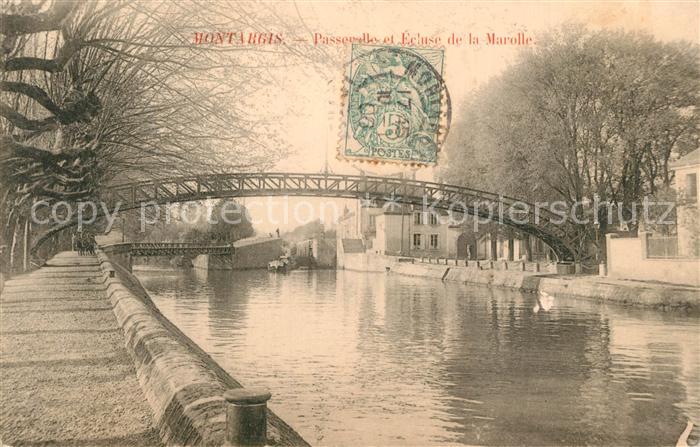 Montargis Loiret Passerelle Eglise de la Marolle