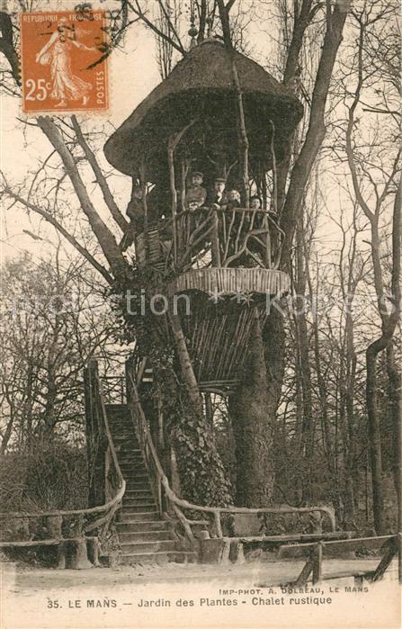 Le Mans Sarthe Jardin des Plantes Chalet rustique