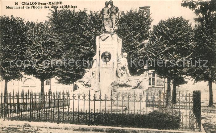 Chalons-en-Champagne Marne Monument de l'Ecole des Arts etz Metiers
