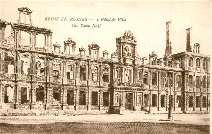 Reims Champagne Ardenne Ruines Hotel de Ville