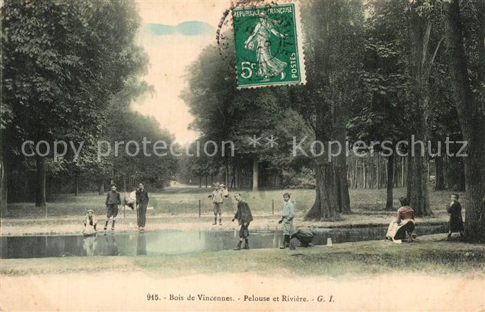 Vincennes Bois Pelouse Riviere