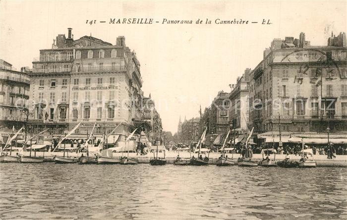Marseille Bouches-du-Rhone Panorama de la Cannebiere