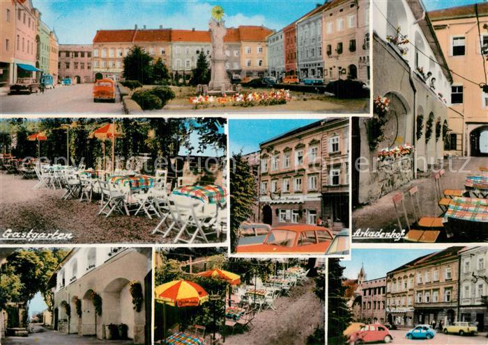 Eferding Gast und Weinhaus Hinterkoerner Gastgarten Arkadenhof