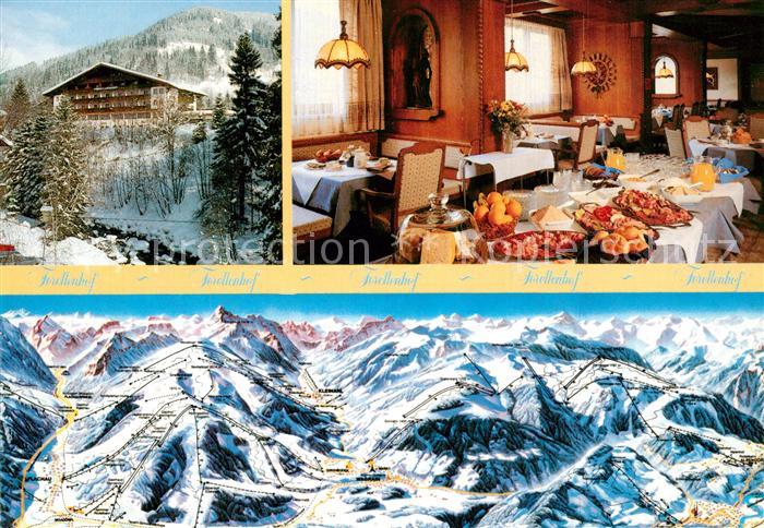 Flachau Hotel Restaurant Forellenhof Pisten und Rodelbahnkarte Winter