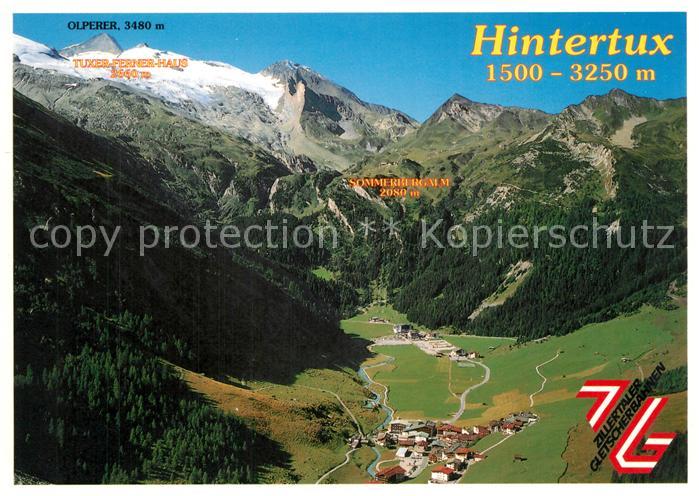Hintertux Zillertal Schigebiet Tuxer Ferner Zillertaler Alpen Fliegeraufnahme