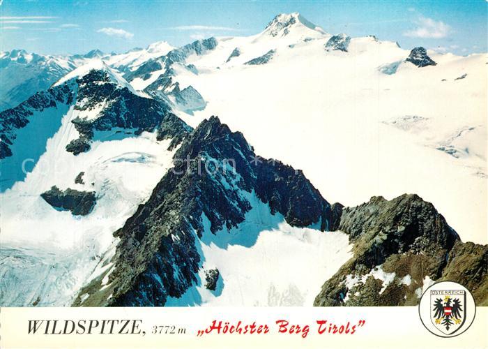 Wildspitze Hoechster Berg Tirols Fliegeraufnahme