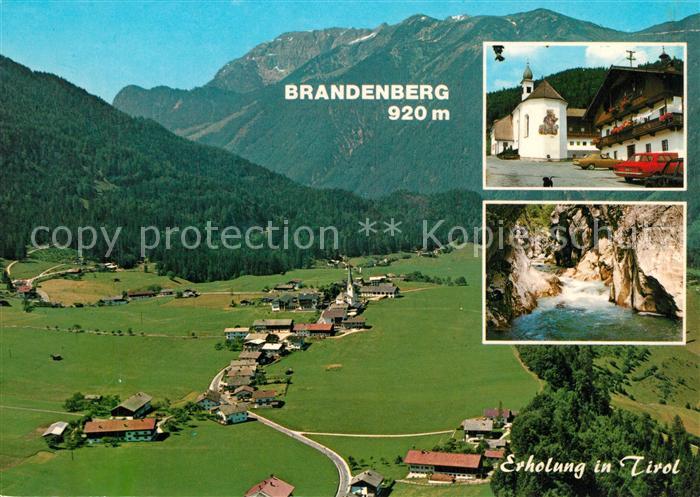 Brandenberg Tirol Urlaubs- ud Erholungsgebiet Rofangebirge Fliegeraufnahme Schlu