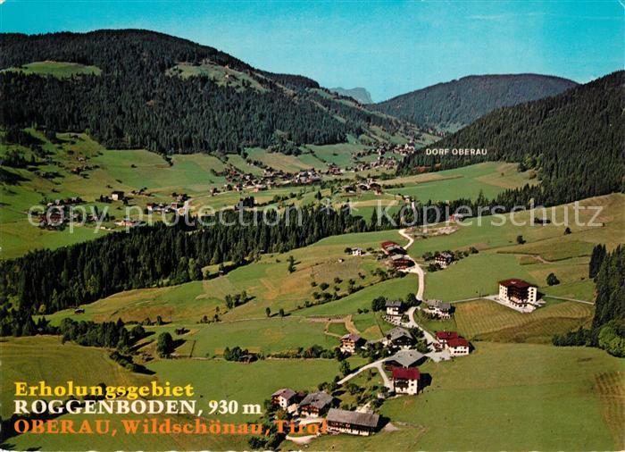 Oberau Wildschoenau Tirol Erholungsgebiet Roggenboden Fliegeraufnahme