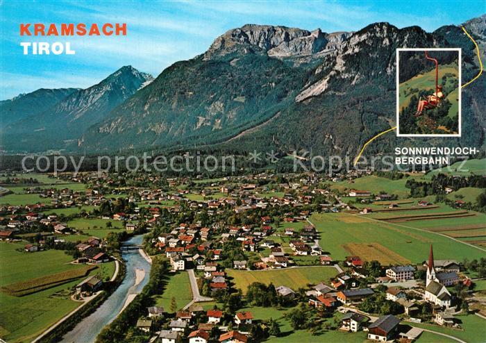 Kramsach Erholungsort Sonnwendjoch Bergbahn Mangfallgebirge Fliegeraufnahme