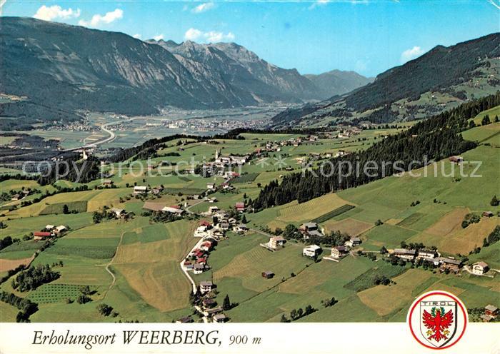 Weerberg Erholungsort Inntal St Peter und Paul Kirche Rofangebirge Fliegeraufnah