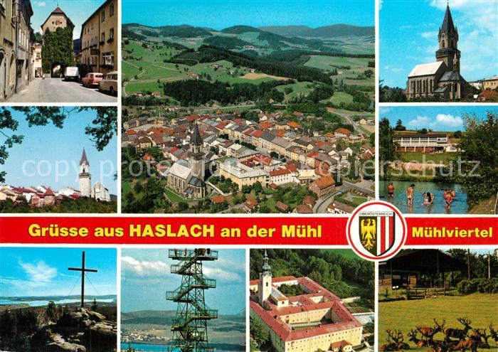 Haslach Muehl Erholungsort im Muehlviertel Historischer Webermarkt Aussichtsturm