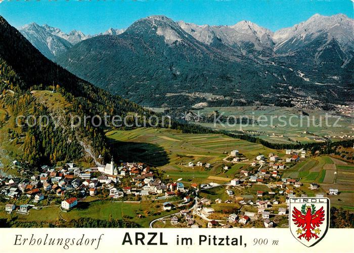 Arzl Pitztal Erholungsdorf Lechtaler Alpen Fliegeraufnahme