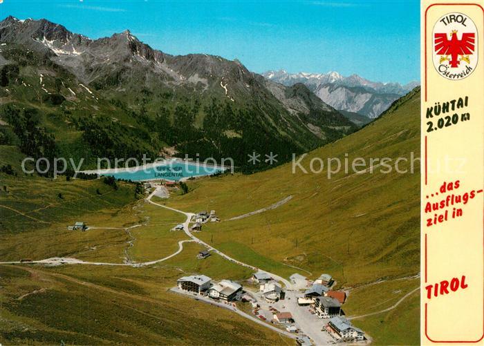 Kuehtai Erholungsort Stausee Finstertal Alpen Fliegeraufnahme