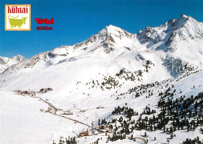 Kuehtai Wintersportplatz Alpen Fliegeraufnahme