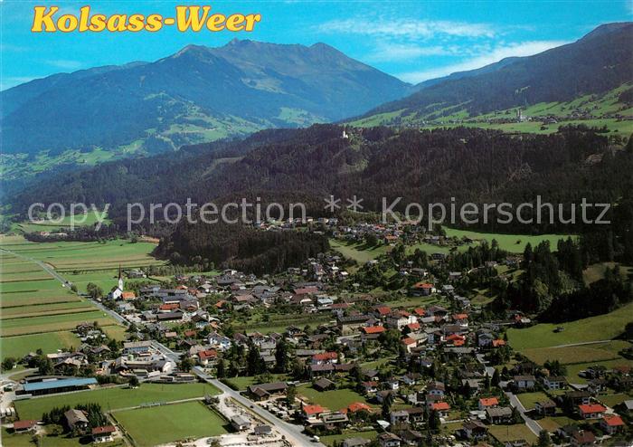 Weer und Kolsass Alpenpanorama Fliegeraufnahme
