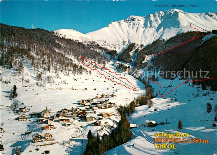 Fendels Winter- und Sommererholungsort Alpen Fliegeraufnahme