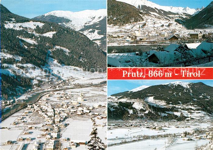 Prutz Gesamtansicht mit Alpenpanorama Fliegeraufnahme