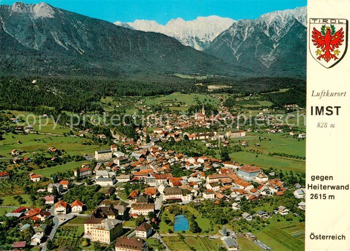 Imst Tirol gegen Heiterwand Lechtaler Alpen Fliegeraufnahme