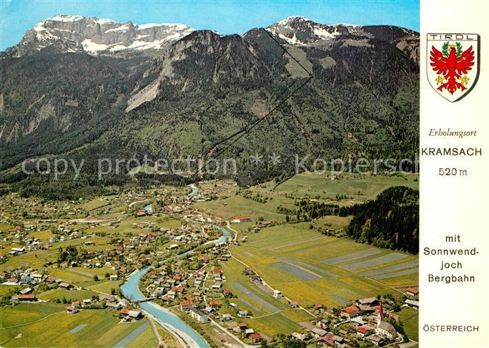 Kramsach mit Sonnwendjoch Bergbahn Fliegeraufnahme