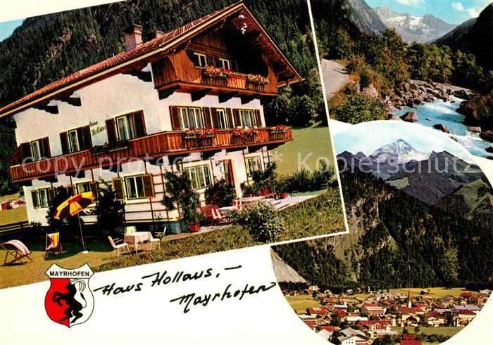Mayrhofen Zillertal Pension Hollaus Landschaftspanorama Bergbach Zillertaler Alp