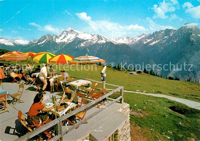 Mayrhofen Zillertal Alpengasthaus Bergrast Sonnenterrasse am Penken Zillertaler
