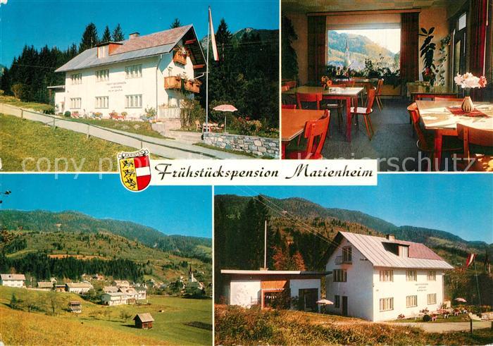 Koetschach-Mauthen Kaernten Pension Marienheim Gastraum Landschaftspanorama