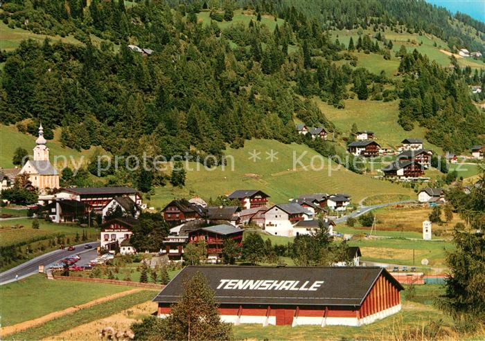 Bad Kleinkirchheim Kaernten Hotel Alte Post Tennishalle Motiv mit Kirche