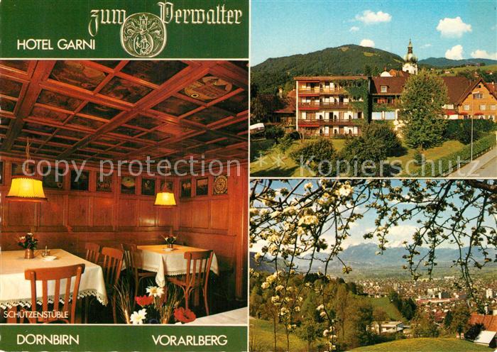 Dornbirn Vorarlberg Hotel Zum Verwalter Restaurant Baumbluete Landschaftspanoram