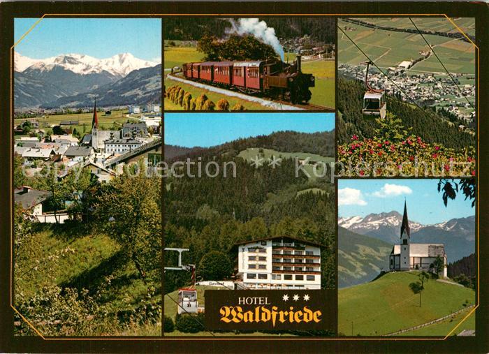 Fuegen Hotel Waldfriede Bergkirche Bergbahn Dampflokomotive Alpen
