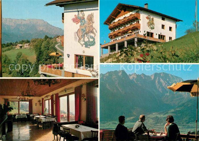 St Koloman Gasthof Pension Alpenrose Terrasse Alpenpanorama