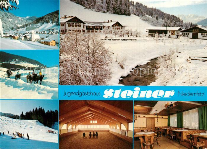 Niedernfritz Jugendgaestehaus Steiner Winterlandschaft Alpen Reitschule Reithall