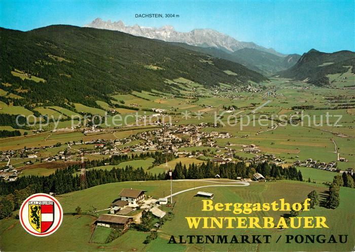 Altenmarkt Pongau Fliegeraufnahme mit Berggasthof Winterbauer und Dachstein