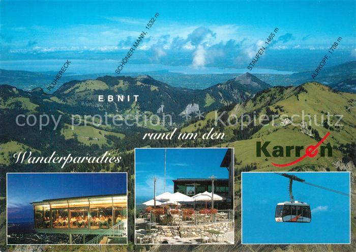 Ebnit Dornbirn Vorarlberg Panoramarestaurant Karren Seilbahn Bodensee