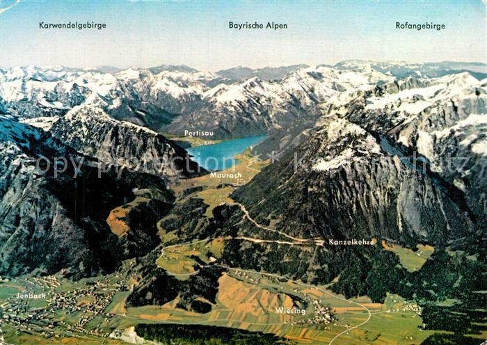Jenbach Tirol Fliegeraufnahme mit Maurach Pertisau Karwendelgebirge Rofangebirge
