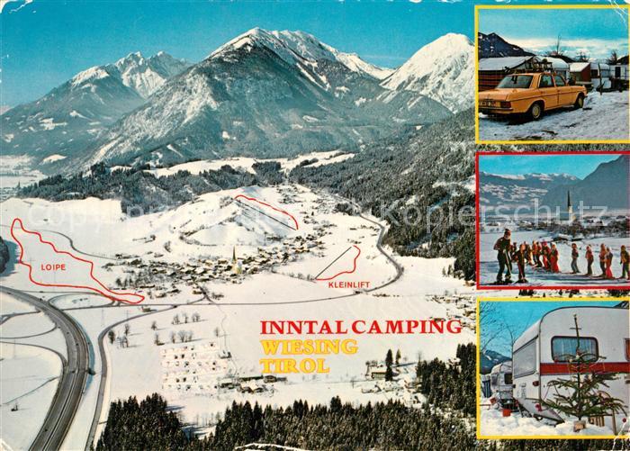 Wiesing Tirol Inntal Camping Skischule Fliegeraufnahme