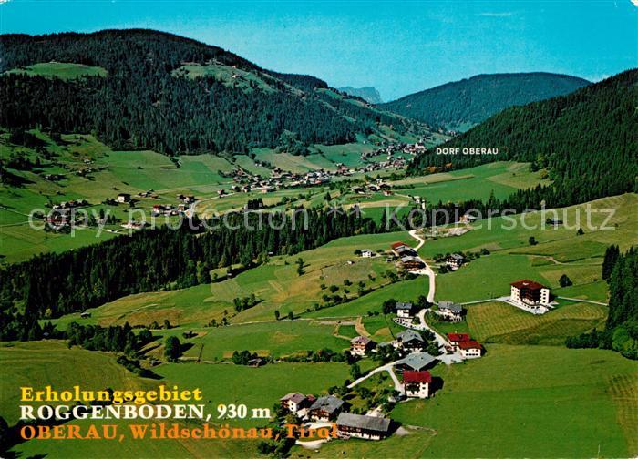 Oberau Wildschoenau Tirol Erholungsgebiet Roggenboden Fliegeraufnahme