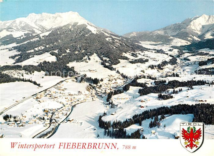 Fieberbrunn Tirol Fliegeraufnahme mit OT Rosenegg Schloss und Bahnhof