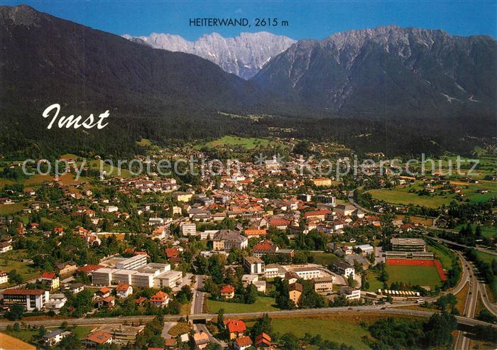 Imst Tirol Fliegeraufnahme mit Heiterwand