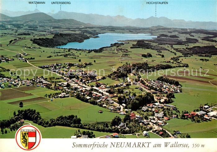 Neumarkt Wallersee Fliegeraufnahme mit Watzmann Untersberg Hochstaufen