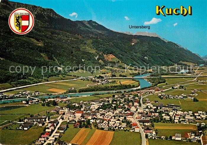 Kuchl Fliegeraufnahme mit Untersberg