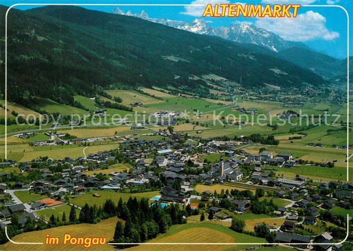 Altenmarkt Pongau Fliegeraufnahme mit Dachstein und Tauern