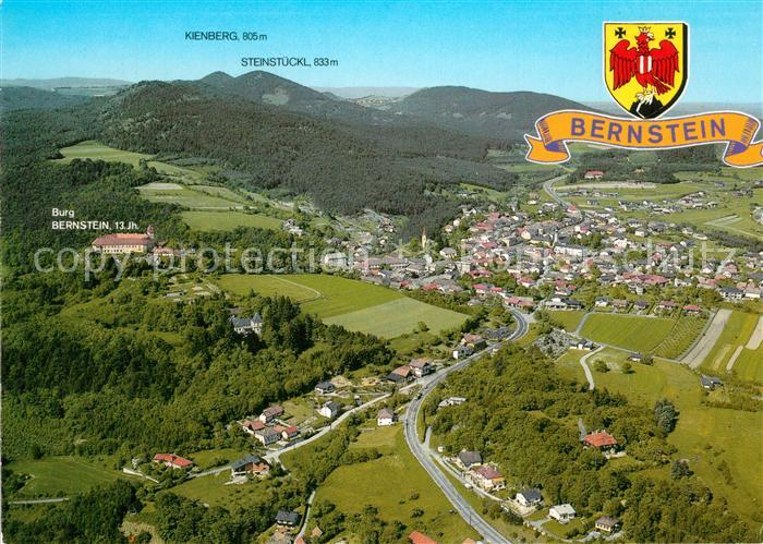 Bernstein Burgenland Fliegeraufnahme mit Burg Bernstein