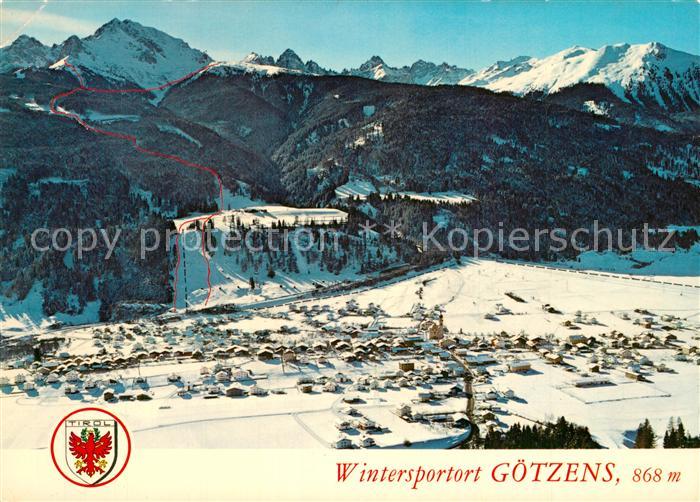 Goetzens Tirol Fliegeraufnahme mit Nockspitze Kalkkoegel und Lizum