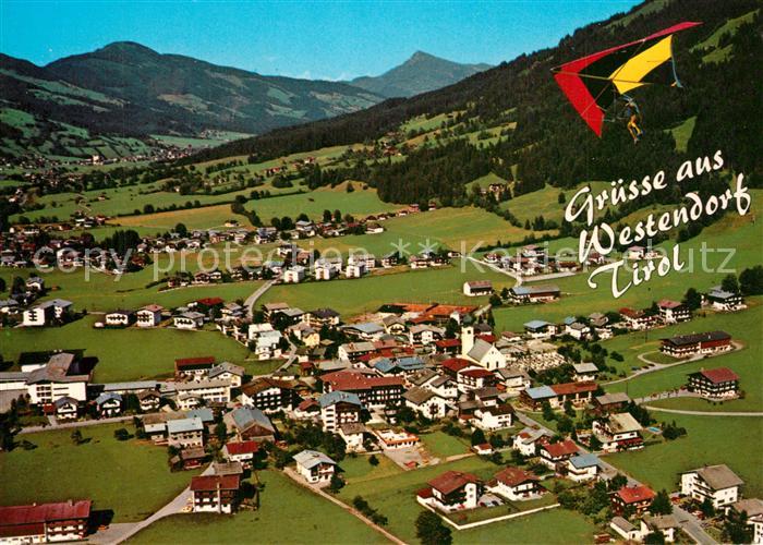 Westendorf Tirol Brixental Sessellift Nachsoellberg Drachenflieger Fliegeraufnah