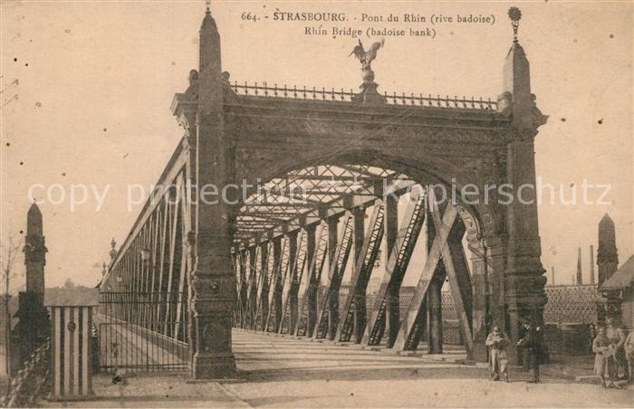 Strasbourg Alsace Pont du Rhin rive badoise