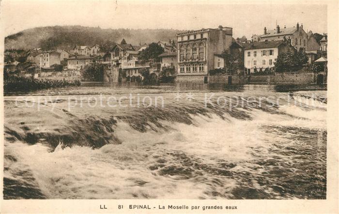 Epinal Vosges La Moselle par grandes eaux