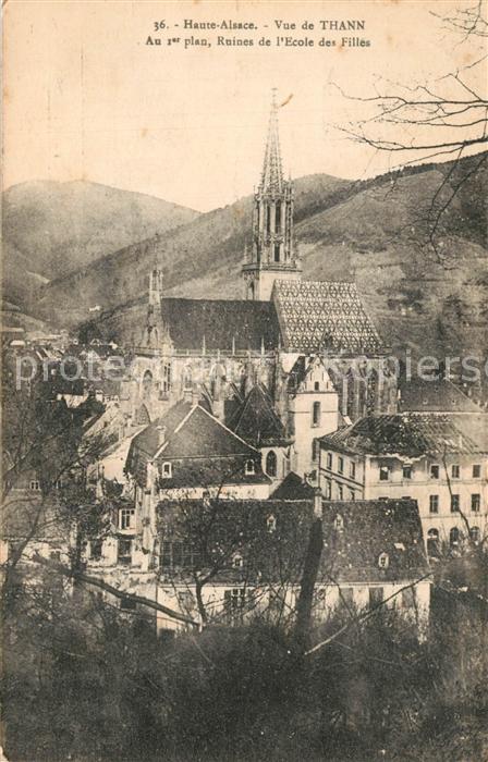 Thann Haut Rhin Elsass Au 1er plan Ruines de l’Ecole des Filles